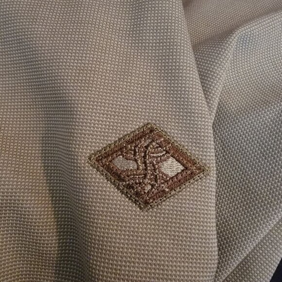 Fairway & Greene Beige Golf Polo Shirt M/M 100% Mercerized Cotton Made In Korea - Picture 3 of 6